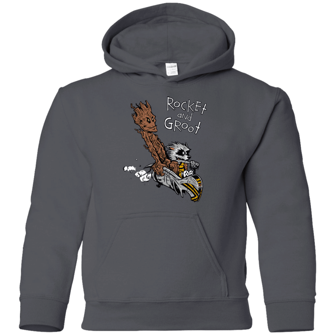 Sweatshirts Charcoal / YS Rocket and Groot Youth Hoodie