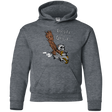 Sweatshirts Dark Heather / YS Rocket and Groot Youth Hoodie