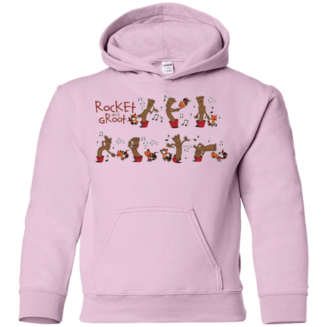 Sweatshirts Light Pink / YS Rocket and Groot Youth Hoodie