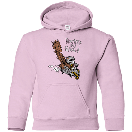 Sweatshirts Light Pink / YS Rocket and Groot Youth Hoodie