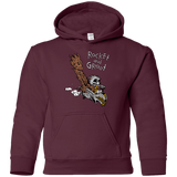 Sweatshirts Maroon / YS Rocket and Groot Youth Hoodie