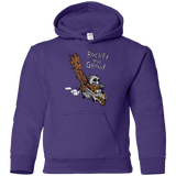 Sweatshirts Purple / YS Rocket and Groot Youth Hoodie