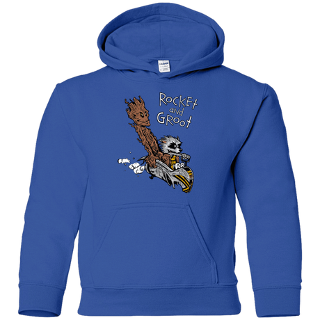 Sweatshirts Royal / YS Rocket and Groot Youth Hoodie