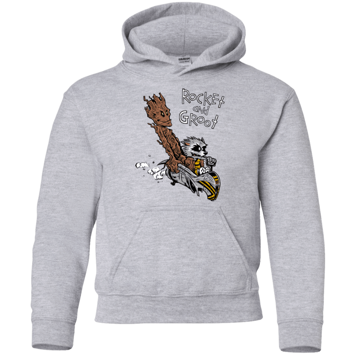 Sweatshirts Sport Grey / YS Rocket and Groot Youth Hoodie