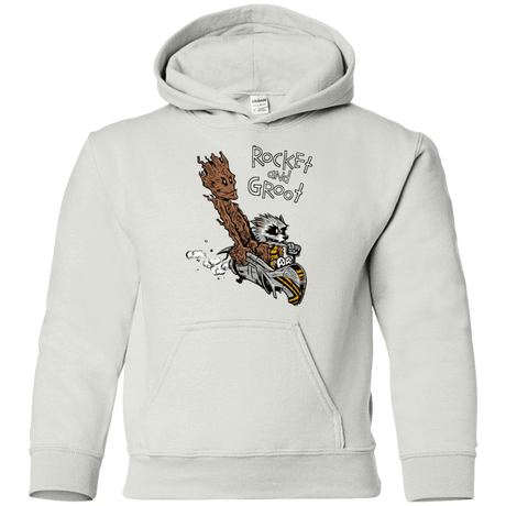 Sweatshirts White / YS Rocket and Groot Youth Hoodie