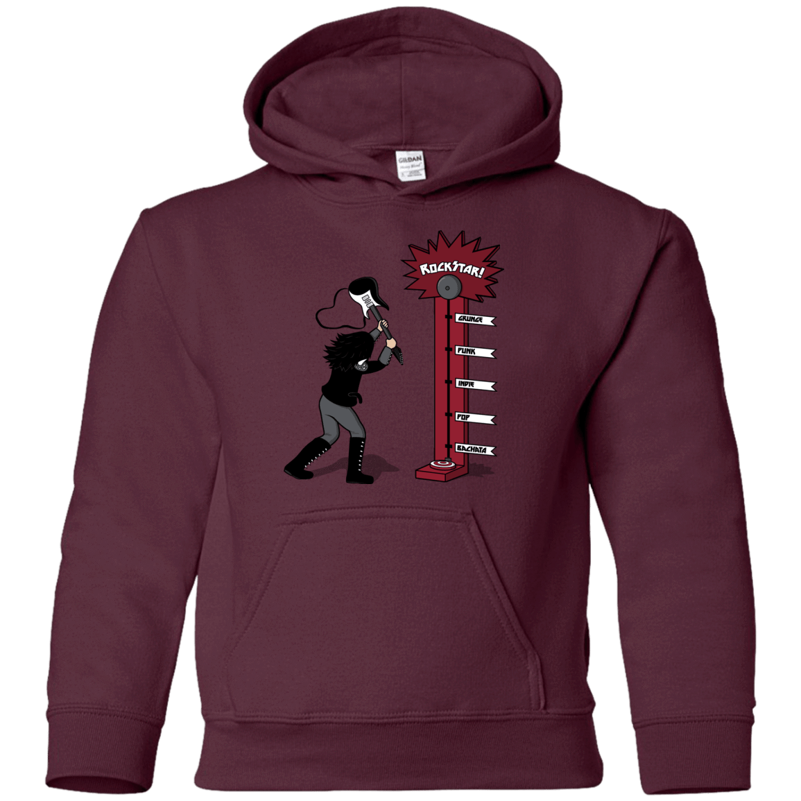 Sweatshirts Maroon / YS Rockstar Youth Hoodie