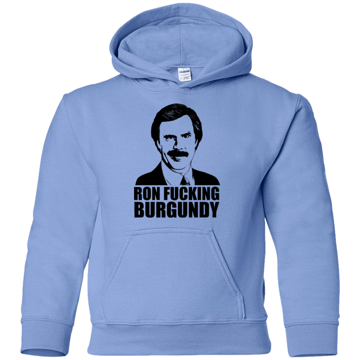 Sweatshirts Carolina Blue / YS Ron Fucking Burgundy Youth Hoodie