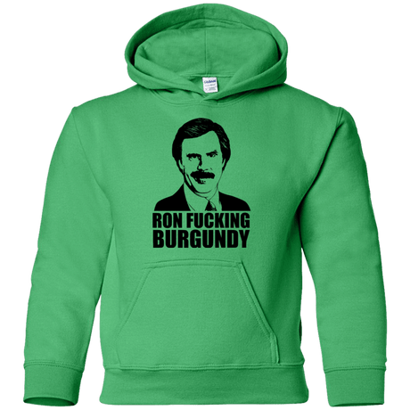 Sweatshirts Irish Green / YS Ron Fucking Burgundy Youth Hoodie