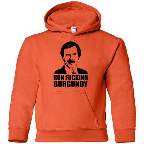 Sweatshirts Orange / YS Ron Fucking Burgundy Youth Hoodie