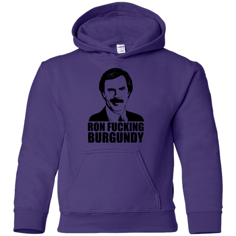 Sweatshirts Purple / YS Ron Fucking Burgundy Youth Hoodie