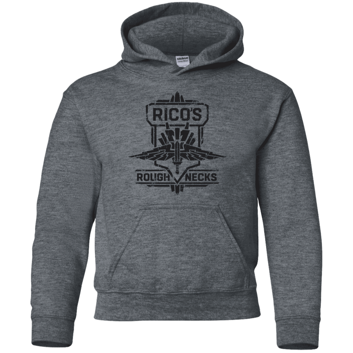 Sweatshirts Dark Heather / YS Roughnecks Youth Hoodie