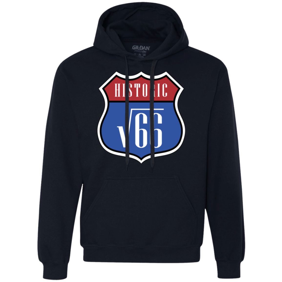 Sweatshirts Navy / Small Route v66 Premium Fleece Hoodie