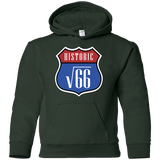 Sweatshirts Forest Green / YS Route v66 Youth Hoodie