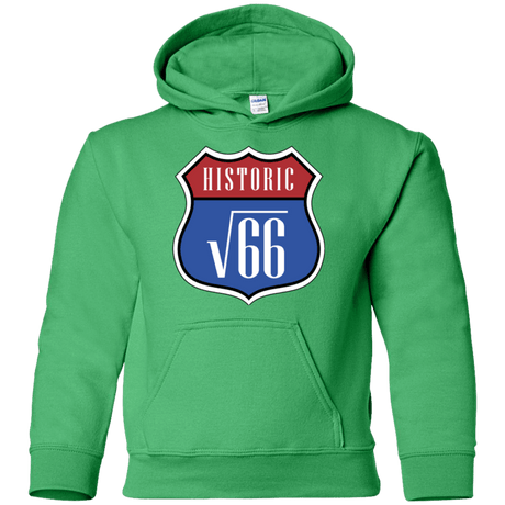 Sweatshirts Irish Green / YS Route v66 Youth Hoodie