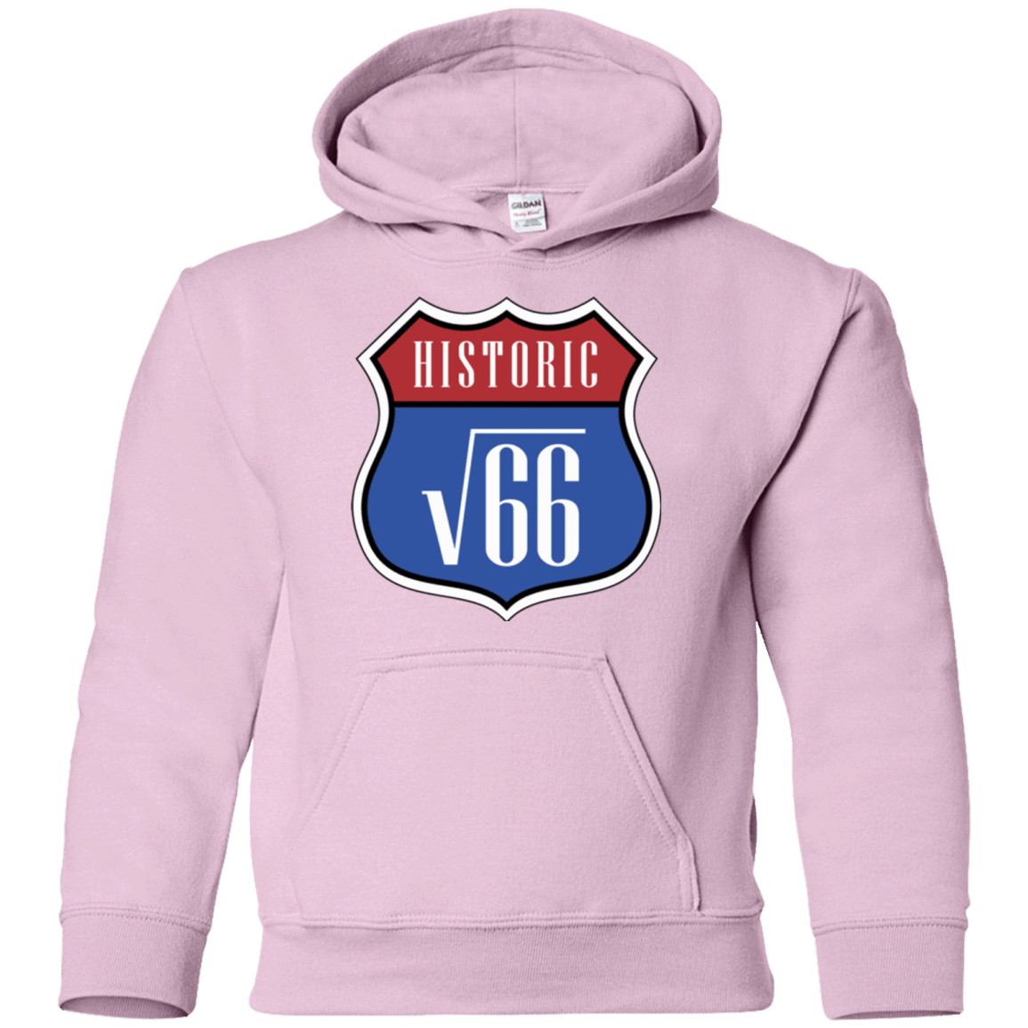 Sweatshirts Light Pink / YS Route v66 Youth Hoodie