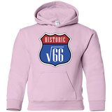 Sweatshirts Light Pink / YS Route v66 Youth Hoodie