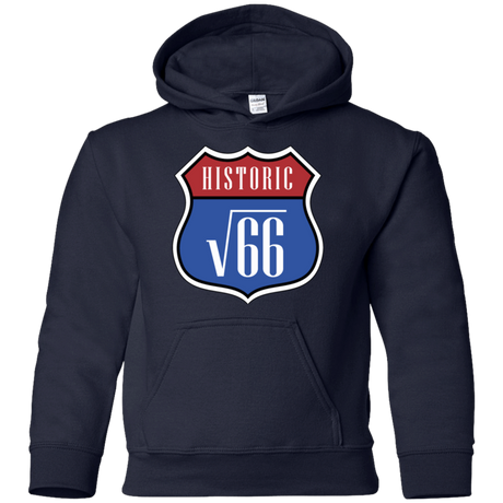 Sweatshirts Navy / YS Route v66 Youth Hoodie