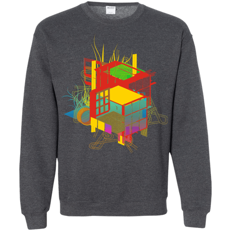 Sweatshirts Dark Heather / S Rubik's Building Crewneck Sweatshirt