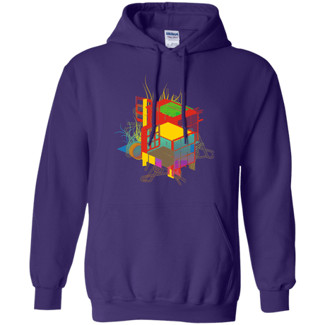 Sweatshirts Purple / S Rubik's Building Pullover Hoodie