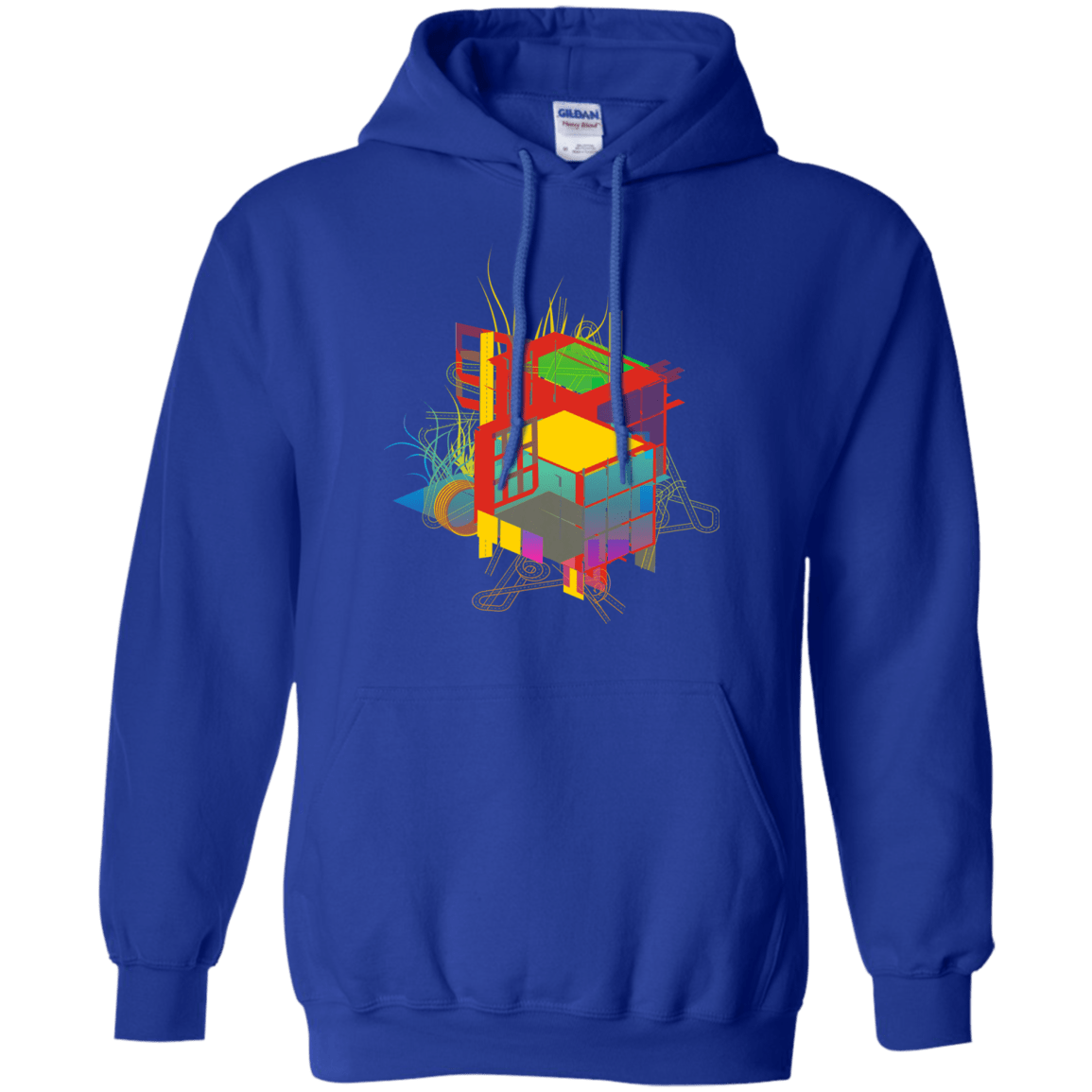 Sweatshirts Royal / S Rubik's Building Pullover Hoodie