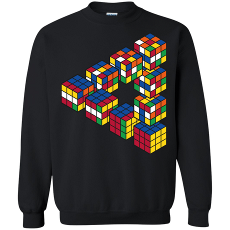 Sweatshirts Black / S Rubiks Cube Penrose Triangle Crewneck Sweatshirt