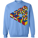 Sweatshirts Carolina Blue / S Rubiks Cube Penrose Triangle Crewneck Sweatshirt