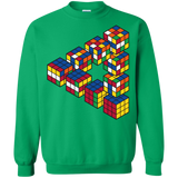 Sweatshirts Irish Green / S Rubiks Cube Penrose Triangle Crewneck Sweatshirt