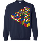 Sweatshirts Navy / S Rubiks Cube Penrose Triangle Crewneck Sweatshirt