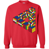 Sweatshirts Red / S Rubiks Cube Penrose Triangle Crewneck Sweatshirt