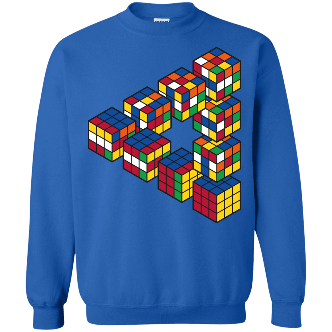 Sweatshirts Royal / S Rubiks Cube Penrose Triangle Crewneck Sweatshirt
