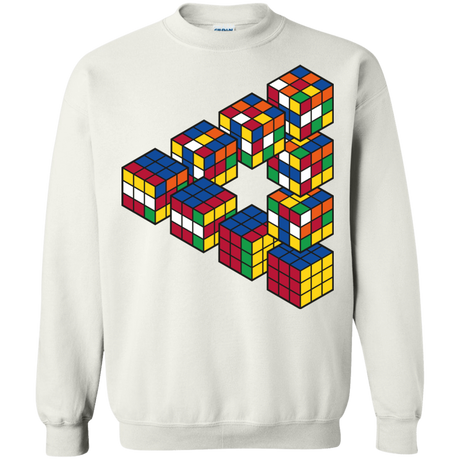 Sweatshirts White / S Rubiks Cube Penrose Triangle Crewneck Sweatshirt