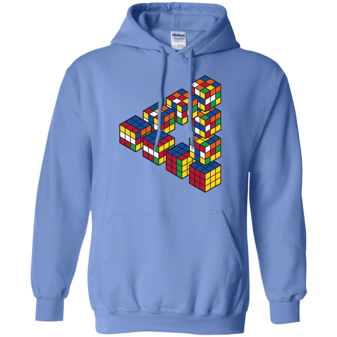 Sweatshirts Carolina Blue / S Rubiks Cube Penrose Triangle Pullover Hoodie