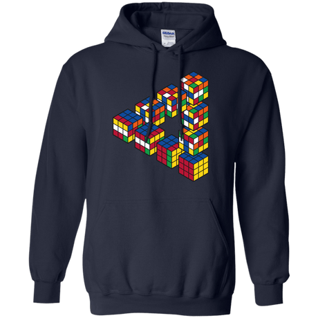 Sweatshirts Navy / S Rubiks Cube Penrose Triangle Pullover Hoodie