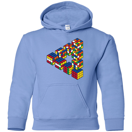 Sweatshirts Carolina Blue / YS Rubiks Cube Penrose Triangle Youth Hoodie