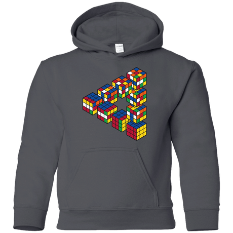 Sweatshirts Charcoal / YS Rubiks Cube Penrose Triangle Youth Hoodie