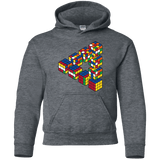 Sweatshirts Dark Heather / YS Rubiks Cube Penrose Triangle Youth Hoodie