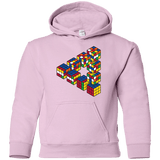 Sweatshirts Light Pink / YS Rubiks Cube Penrose Triangle Youth Hoodie