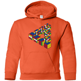 Sweatshirts Orange / YS Rubiks Cube Penrose Triangle Youth Hoodie