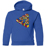 Sweatshirts Royal / YS Rubiks Cube Penrose Triangle Youth Hoodie