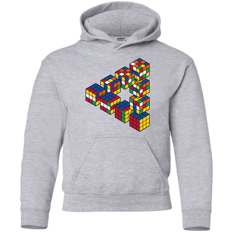 Sweatshirts Sport Grey / YS Rubiks Cube Penrose Triangle Youth Hoodie