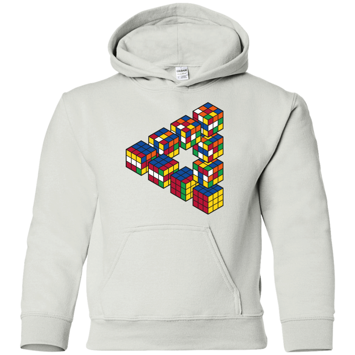 Sweatshirts White / YS Rubiks Cube Penrose Triangle Youth Hoodie