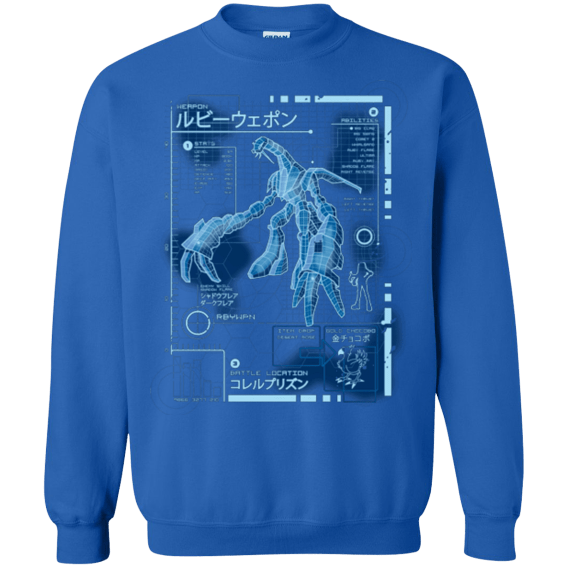Sweatshirts Royal / Small RUBY BLUEPRINT Crewneck Sweatshirt