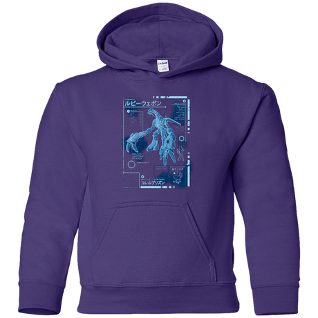 Sweatshirts Purple / YS RUBY BLUEPRINT Youth Hoodie