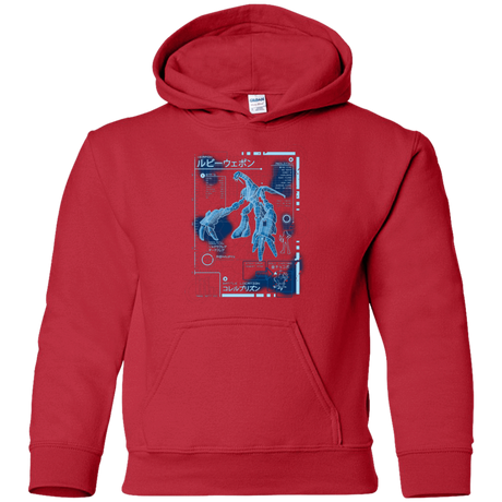 Sweatshirts Red / YS RUBY BLUEPRINT Youth Hoodie