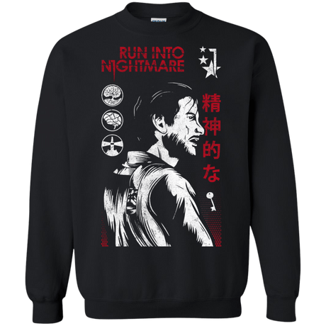 Sweatshirts Black / S Run Into Nightmare Crewneck Sweatshirt