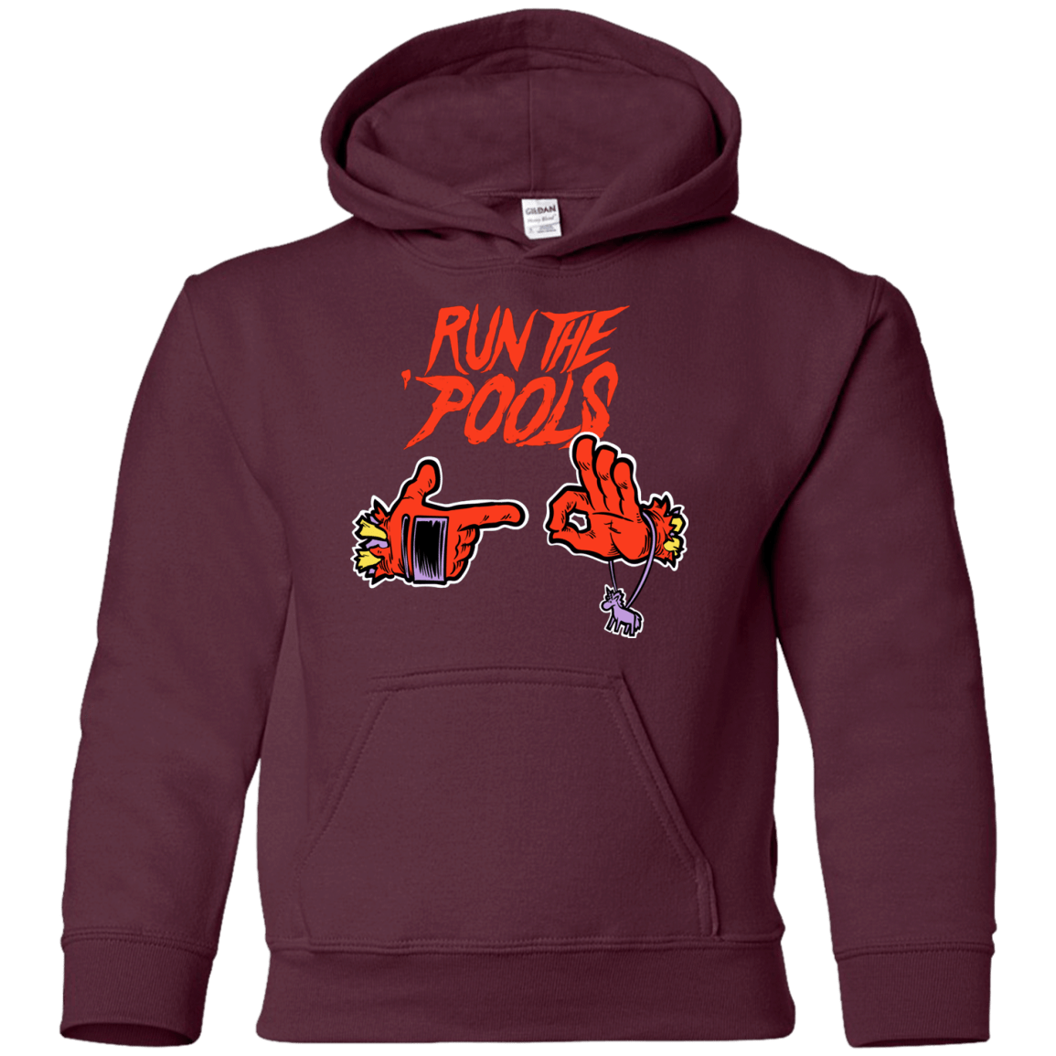 Sweatshirts Maroon / YS Run the Pools Youth Hoodie
