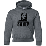 Sweatshirts Dark Heather / YS Rustin Fucking Cohle Youth Hoodie