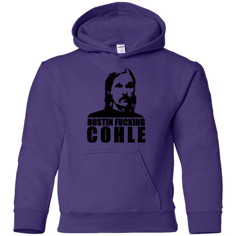 Sweatshirts Purple / YS Rustin Fucking Cohle Youth Hoodie