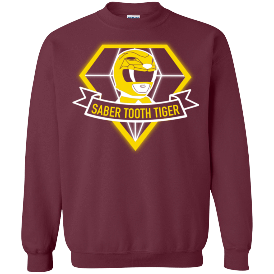 Sweatshirts Maroon / Small Saber Tooth Tiger Crewneck Sweatshirt