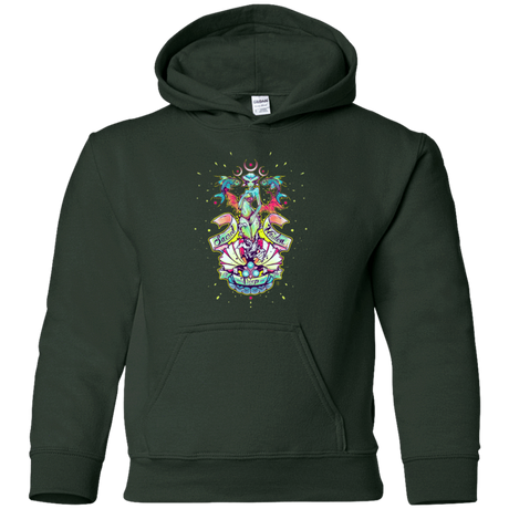 Sweatshirts Forest Green / YS Sacred Maiden of the Deep Youth Hoodie